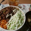 がっつり手軽に三色丼